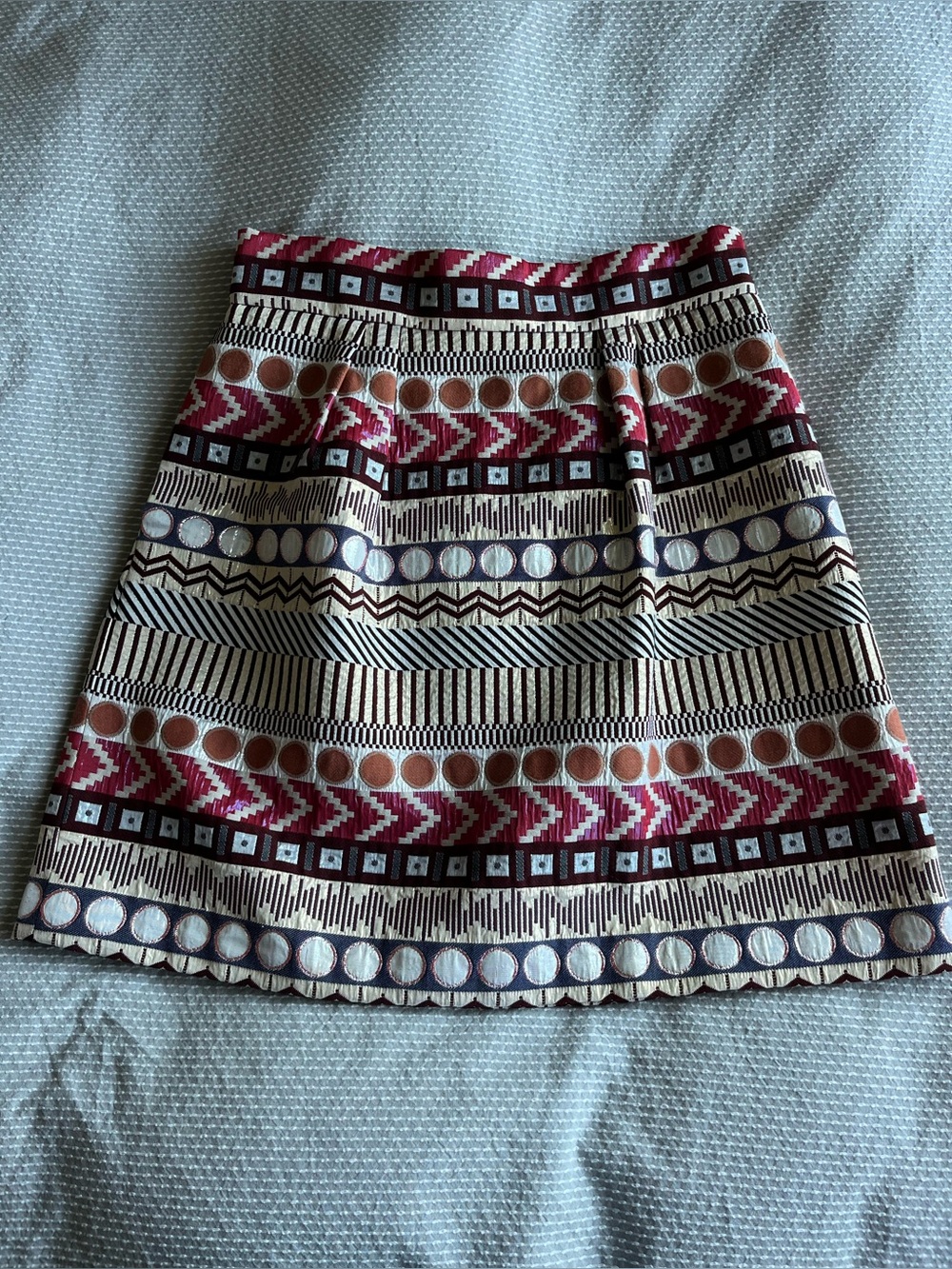 Anthropologie Nomad by Morgan Carper Metallic Geo Mini Skirt